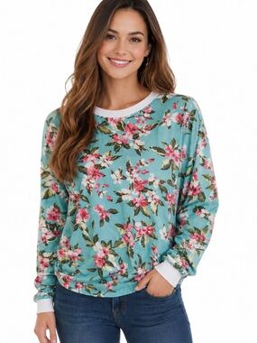 FOREVER 21 Floral Back Zipper Blouse